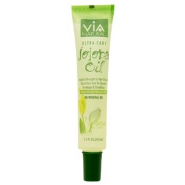 VIA Natural Ultra Care Jojoba Oil Concentrated Natural Oil 1.5oz - Imparts Strength to Hair Strands Nourishes Hair To Combat Breakage & Shedding - 3 Pack