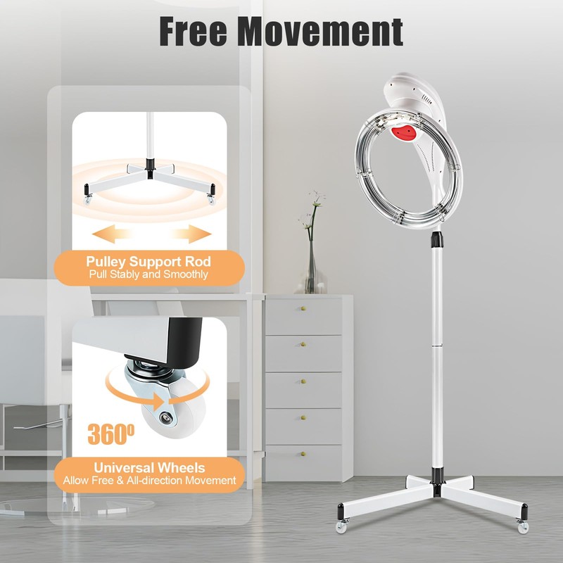 3 in 1 Orbital Infrared Stand Hair Dryer,950W Free-Stand Hair