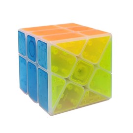 Oostifun ICY AMBER CUBE Specific Cube Puzzle Sets-Pack of 3 (Include 3x3 Fluctuation Angle Cube, Windmill Cubes 2x3 Shape Mod, Fisher 3x3x3 Shape Twisty Puzzles)(ICY Amber Color)