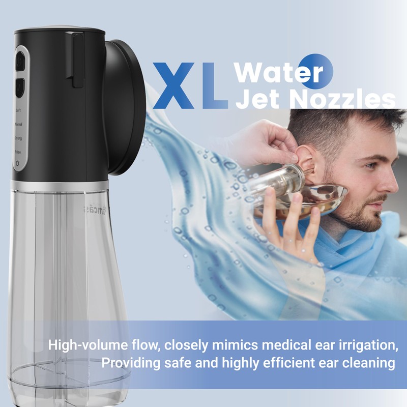 Electric Ear Wax Removal Device, Ear Cleaner with 4 Cleaning