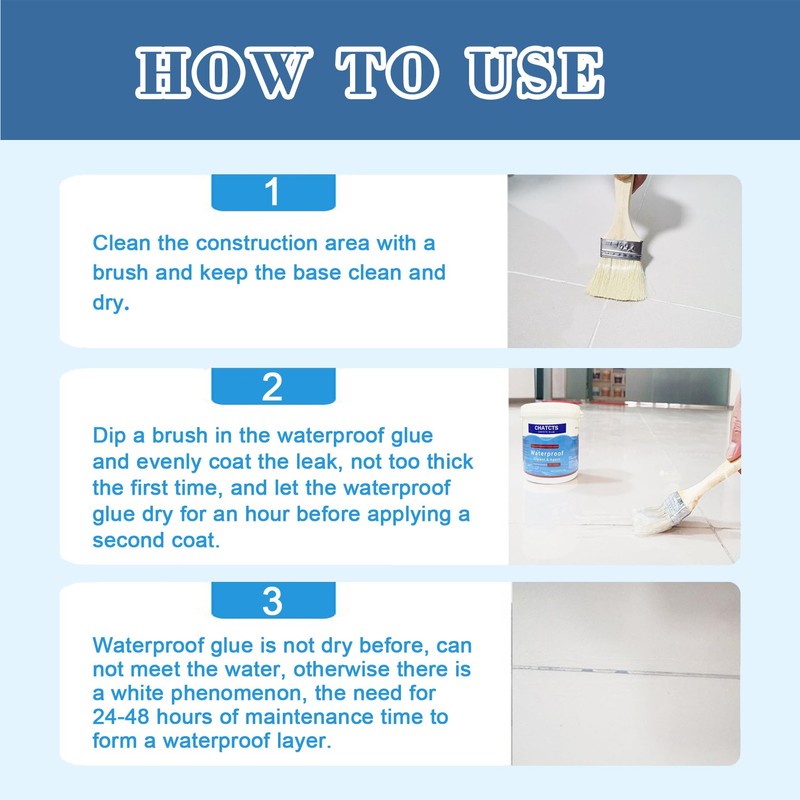 Waterproof Glue,Invisible Agent,Strong Waterproof Transparent Sealant,for Bathroom, Kitchen, Garden, Roofs,