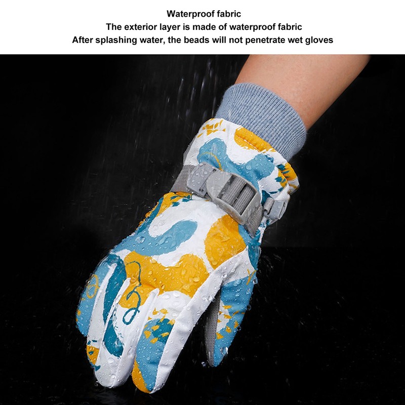 1 Pair Children Warm Gloves Windproof Waterproof Thicken for Winter