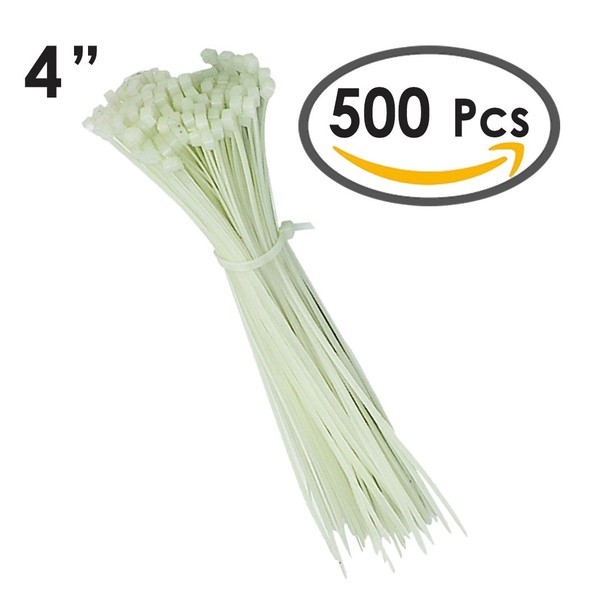 Electriduct 4" Nylon Cable Ties - 500 Pack of Self-Locking