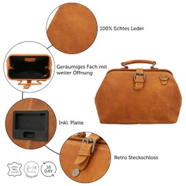 Gusti Tillie A. Handlebar Bag with Plate Shoulder Bag Leather Vintage Leather Brown