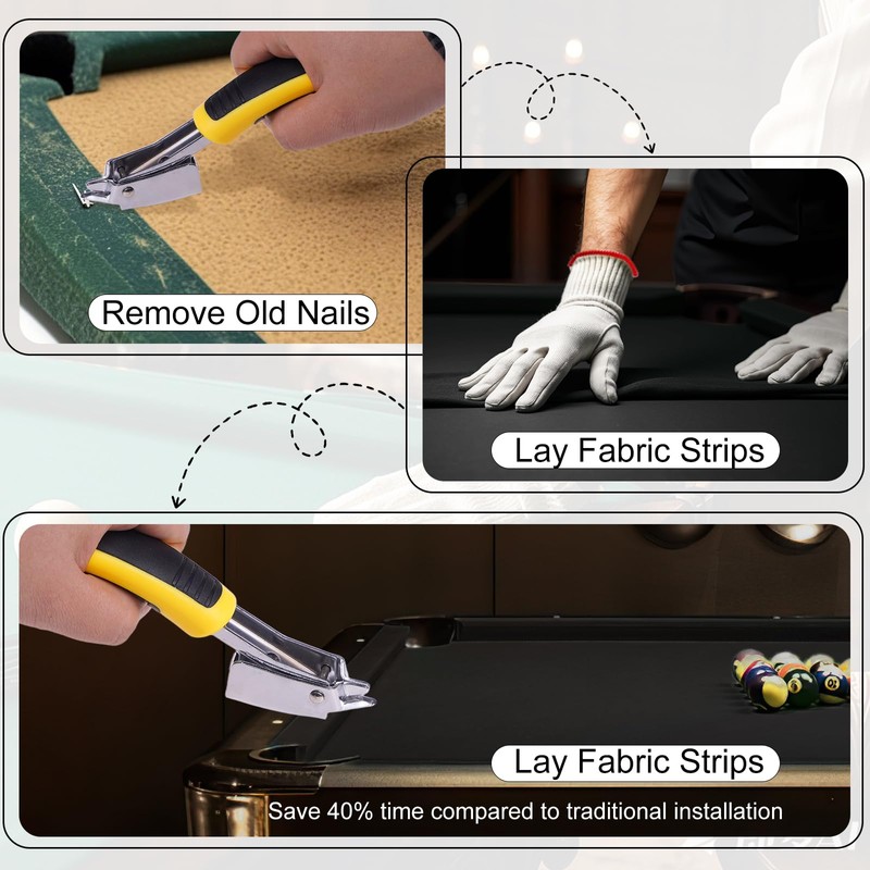 Pool Table Felt,8.53'/ 9' Billiard Cloth with 6 Pcs Cloth