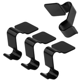 Christmas Stocking Holders for Mantel Set of 4, No-Slip Christmas Stocking Clips Stocking Hanger Hooks For Christmas Decorations, Lightweight Stocking Holders Clip For Fireplace Counter Window (Black)