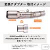 UMikke Motorcycle Muffler Joint Insertion Diameter Conversion Adapter Expi Intermediate