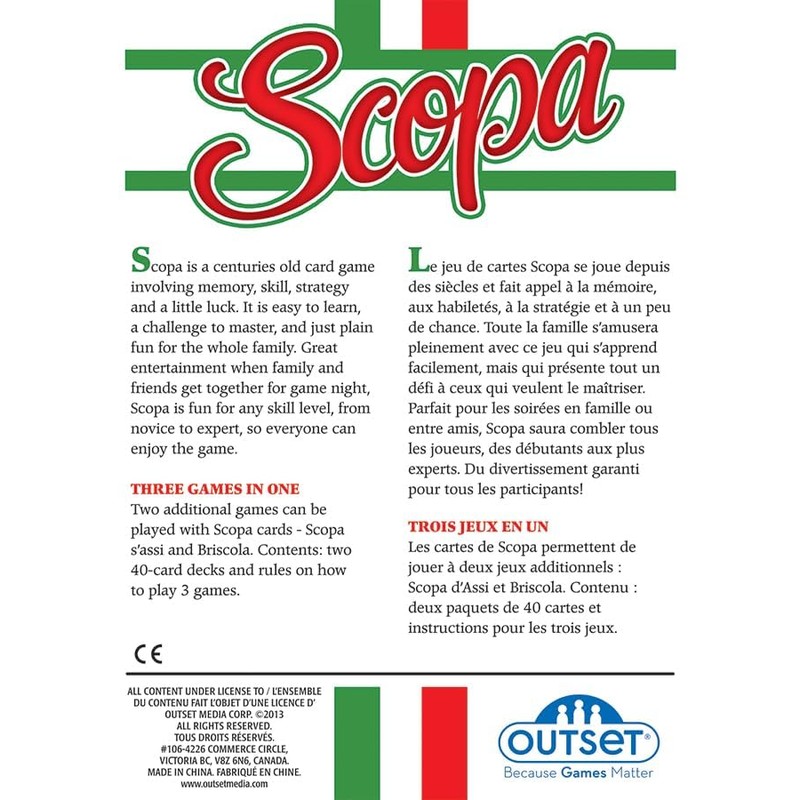 Scopa Traditional Italian Card Game - Bilingual Edition - 3