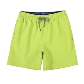 JOYSON Mens Swim Trunks Quick Dry Swim Shorts with Mesh Lining Solid Color Swimwear Bathing Suits Green XL