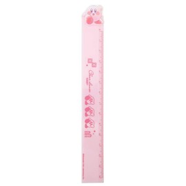 Kamiojapan Kirby Star Ruler with Mascot, Slim 5.5 inches (14 cm) Ruler, Clear Dance