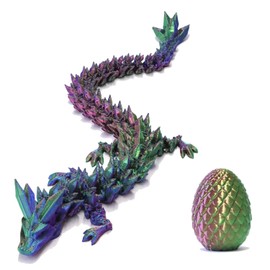 Zobetro Easter Basket Stuffers, 3D Printed Dragon Surprise Egg, Executive Dragon Fidget Desk Toys Decorative Easter Egg Fillers Easter Gifts for Boys Kids Home Decor ((Yellow&Green))