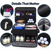 Golf Trunk Organizer With Shoe Storage, Multi-Compartment Car Storage Box