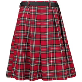 Banned Alternative Fear is Over Kilt Men's Mid-Length Skirt, Red, red