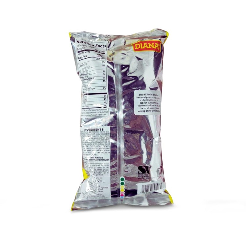 Diana Jalapeño Tortilla Chips 3.84oz (Pack of 12)