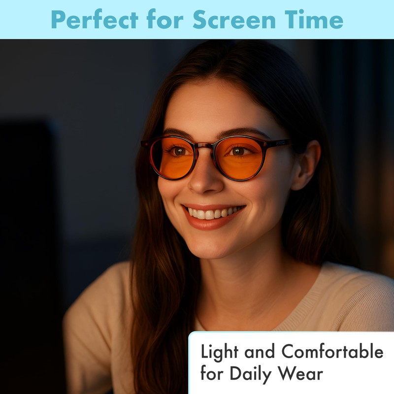 Orange Blue Light Blocking Glasses for Better Sleep - 99.5%