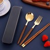 1Pcs Simple Utensil Holder with Lid, Reusable Utensils Wheat Straw