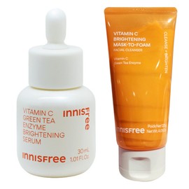Innisfree Vita C Green Tea Enzyme Blemish Toning Serum 30ml+Fact to Foam 120g / 이니스프리 비타C 그린티 엔자임 잡티 토닝 세럼 30ml+팩투폼 120g