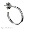 [Blue Gems] 片耳 Single Silver Earrings Hoop Simple; amthks –