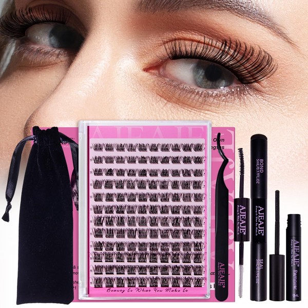 AJEAJE DIY Lash Extension Kit Faux Mink 120pcs Lash Clusters