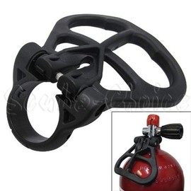 Scuba Choice Cylinder Tank Handle Holder Grip – Black, Adjustable, Fits 39mm-41mm Diameter, Easy Carry, Slide & Directional Handle, Durable Gear Accessory