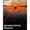 Rubber Fish with Hooks Set of 6 for Pike, Zander