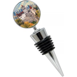 City Souvenirs Bran Castle Romania Wine Bottle Stopper in Gift Box, Perfect for House Warming G