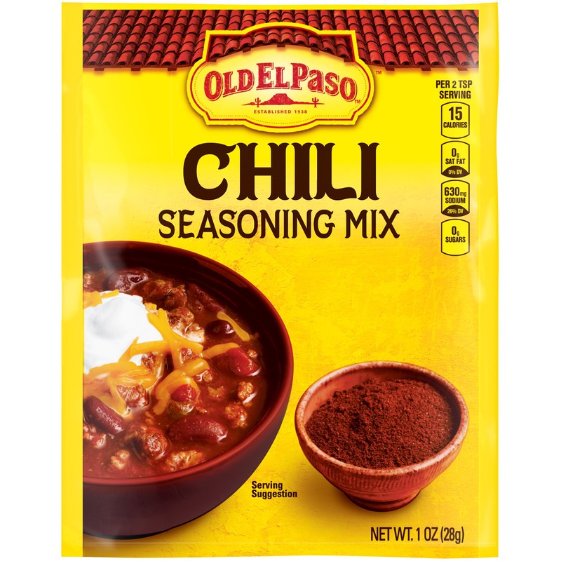 Old El Paso Chili Seasoning Mix, 1 oz (Pack of