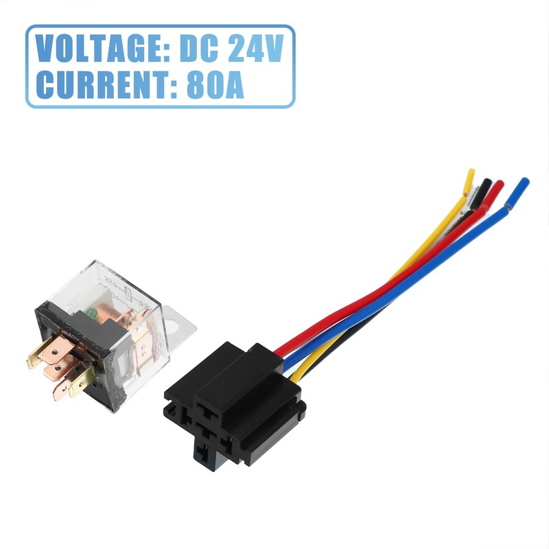 X AUTOHAUX 3 Pcs 24V 80A SPDT Car Relay 5