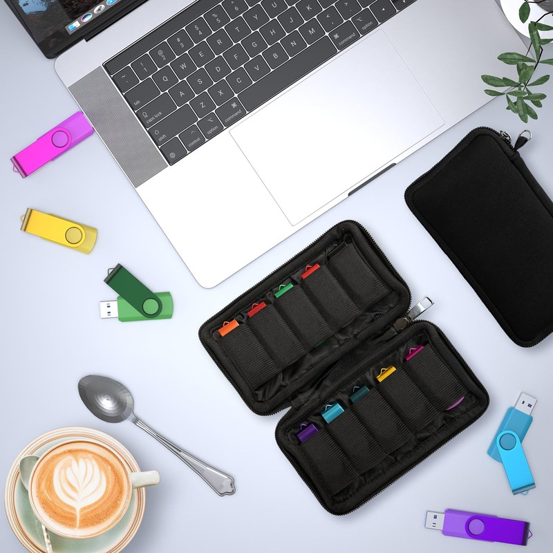 WesData Flash Drive Case, USB Drive Holder, Storage Bag for