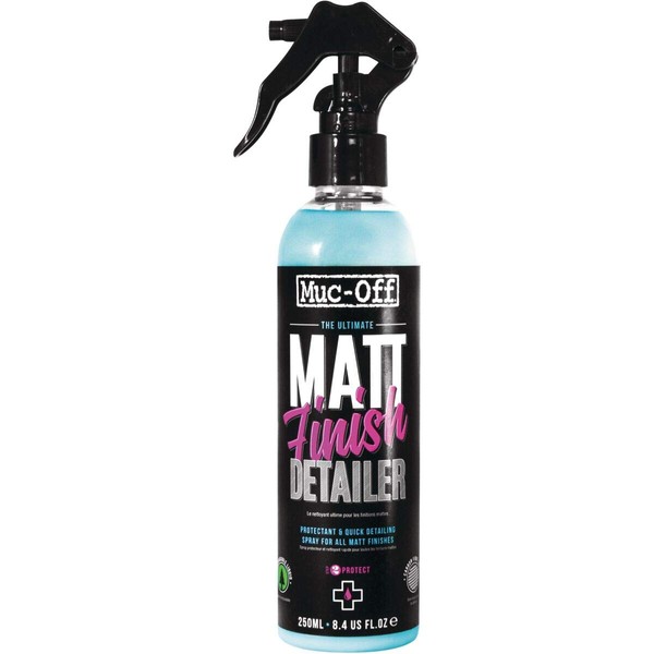 Muc-Off Matt Finish Detailer, 8.5 fl oz - Premium Bike Protection Spray for MTB/Gravel/Road Bikes - Post-Wash Bike Protector for Matt and Satin Finishes