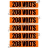 Unbranded 208 Volts Voltage & Conduit Markers | Stickers | Decals | Labels Electrical Volt