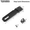 YONSIN 5" Door Padlock Safety Hasp Latch, Door Hasp Clasp