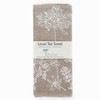 Natural Pure Linen Tea Towel. This beautiful, hand printed tea