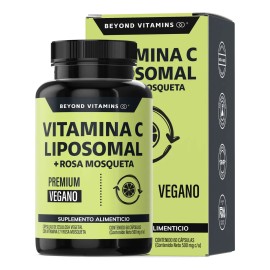 Vitamina C Liposomal 300 Mg Premium Con Rosa Mosqueta - Vitamina C Capsulas - Antioxidante - Vitaminas Mujer  Hombre - 60 Cpsulas Veganas             