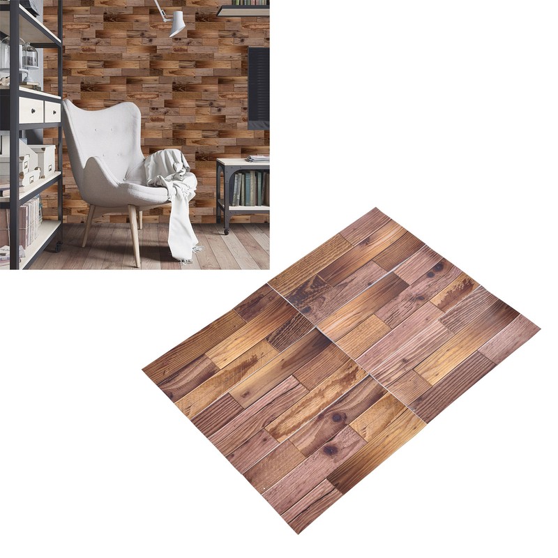 18PCS Wall Stickers Peel and Paste Wood Grain Furniture Refurbishment