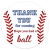 50 Baseball Stickers, Baseball Birthday Party Favor Thank You Label
