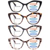 Ronecool 4Pack Progressive Multifocal Reading Glasses, Blue Light Blocking Computer