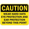 Caution Wear Hard Hats Eye Protection And Ear Protection Beyond