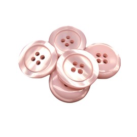 BOTIBOTON - 50 Mother of Pearl Buttons - 5 Sizes to Sew On - 11 Colours to Choose From - Shirts, Coats, Jackets and Baby Buttons, Children's Buttons - Made in Spain (Pearl Pink, 20mm)