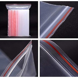 Grip Seal Resealable Plastic Bags Pack of 100 Zip Lock Storage Seal Plastic Bag (10 x 15 cm)