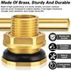 wantmatch 2 Pack Brass Bulkhead Fitting with Plug Double-Threaded 1/2