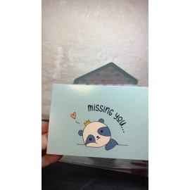 FREE SHIPPING @ $20! Missing You Thinking of You Encouragement Card Sweet Panda