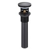 HEATGENE Bathroom Sink Drain Matte Black, Pop Up Drain Stopper