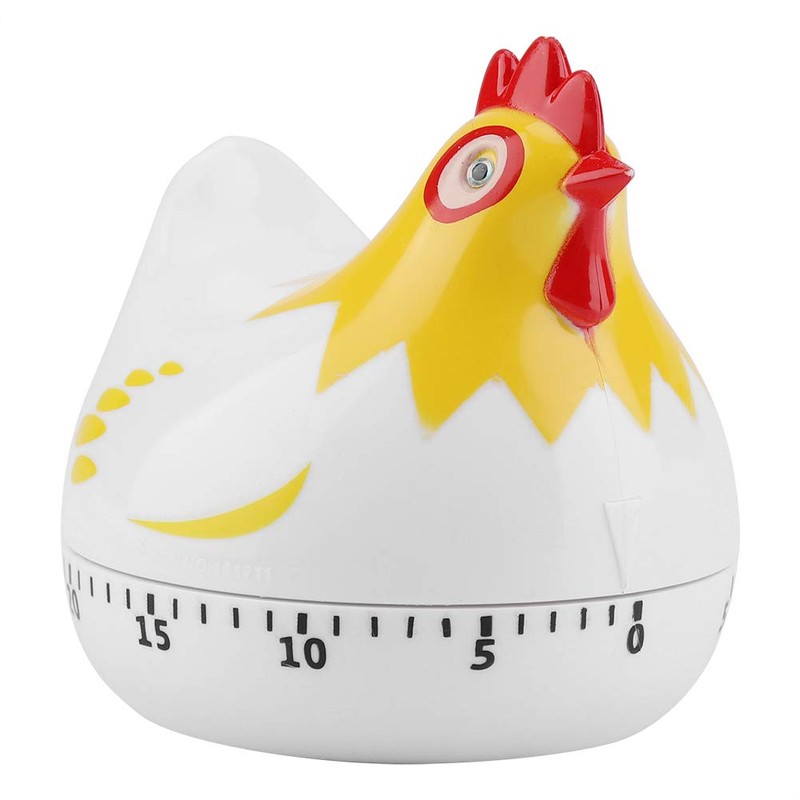 YYMTTOR Cute Chicken-Shaped Kitchen Timer – 60-Minute Mechanical Countdown Timer