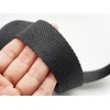 CRAFTMEMORE Black Webbing, Natural Cotton Webbing, Ribbon for Arts &