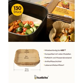 Hot Air Fryer Baking Parchment Paper Non Bleached Parchment Paper Pack of 130