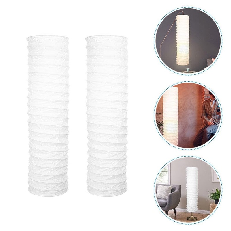 ABOOFAN Paper Floor Lamp Shade Replacement, 2pcs Creative Standing Lamp