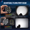 MICTUNING C6 White Rock Lights 4 Pods, Spot & Flood