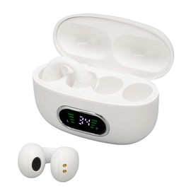 Translator Headphones 144 Languages, Stereo Clip-On, Translation Earphones with Charging Case, for (White)