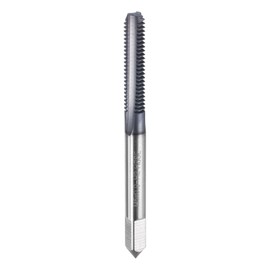 sourcing map M5x0.9 Metric Thread Tap 6542 Cobalt High-Speed Steel TiCN Coated Plug Tap Right Hand 3 Straight Flutes Screw Threading Hand Tap
